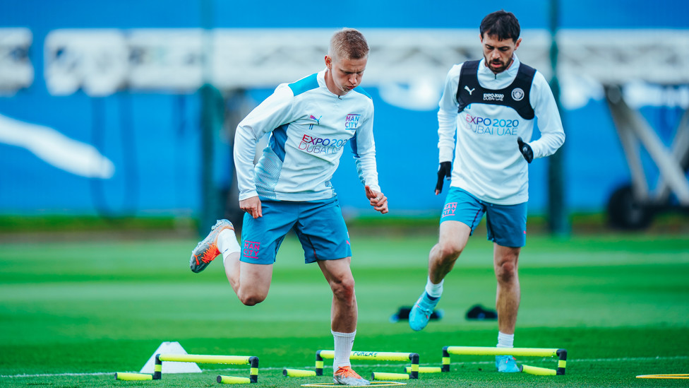 DYNAMIC DUO : Oleksandr Zinchenko and Bernardo Silva sharpen up