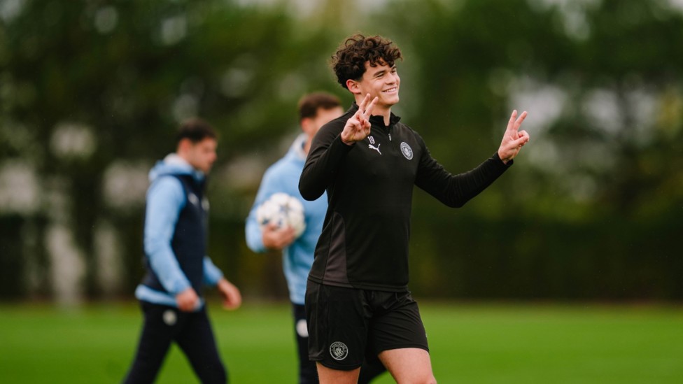 ALL SMILES: Teddie Lamb summed up the positive mood at Monday's session.