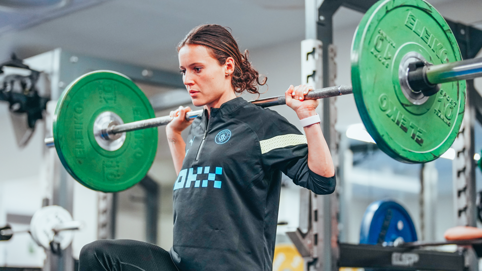 STRENGTH  : Hayley Raso makes light work of weight lifting 