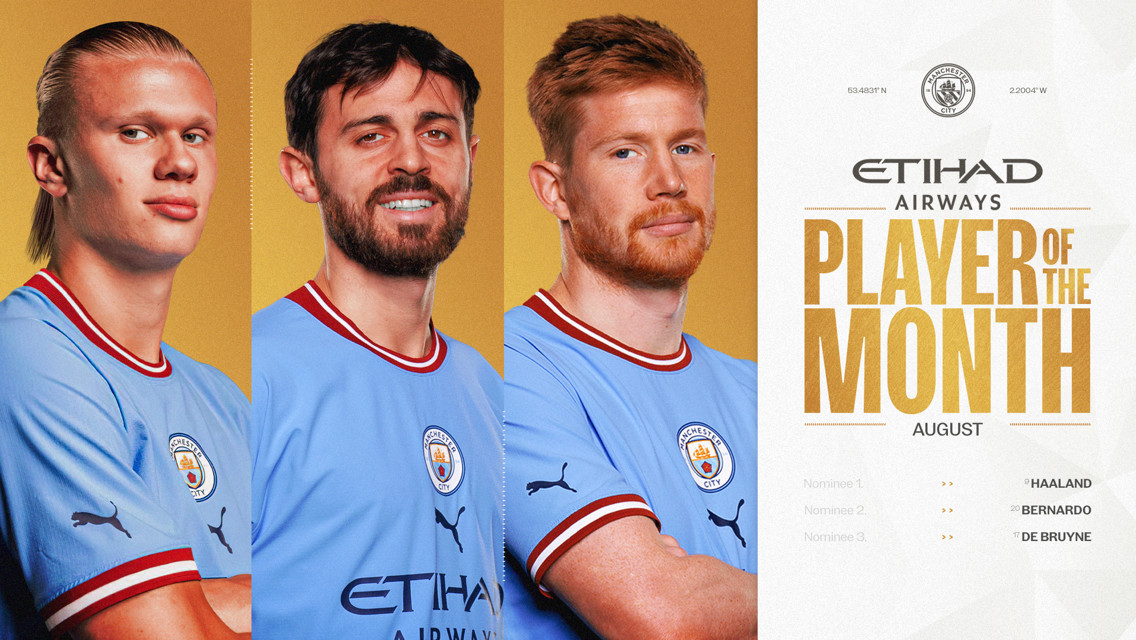 Etihad Player of the Month: August nominees revealed