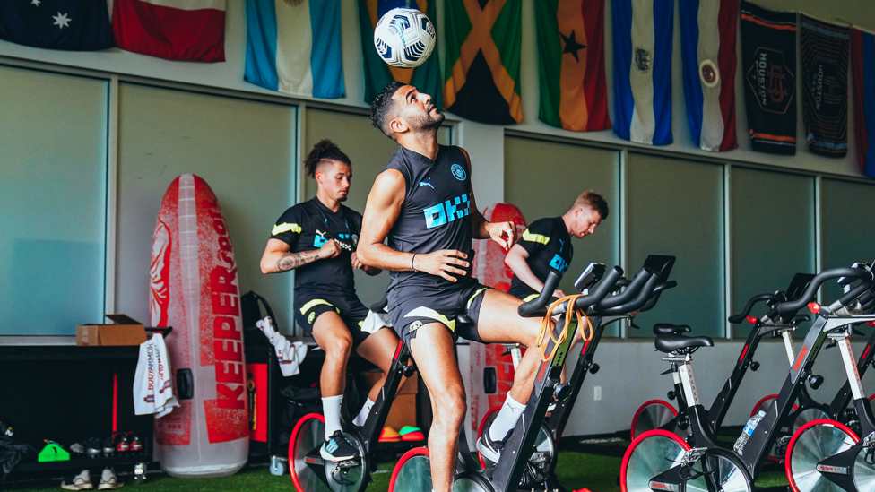 HEADY HEIGHTS : Riyad Mahrez shows off some incredible close control!