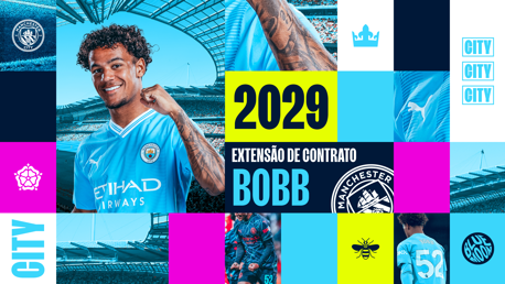 Oscar Bobb assina extensão de contrato com o City 