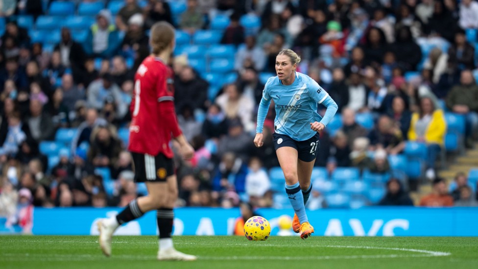 HUNTING FOR MORE: Knaak looks to build up the pitch