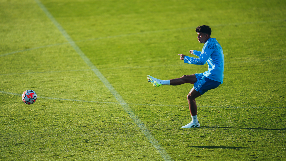 PORTUGUESE POWER : Matheus Nunes strikes at goal