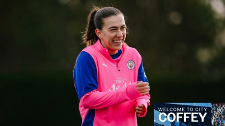 Watch Sam Coffey's first City training session