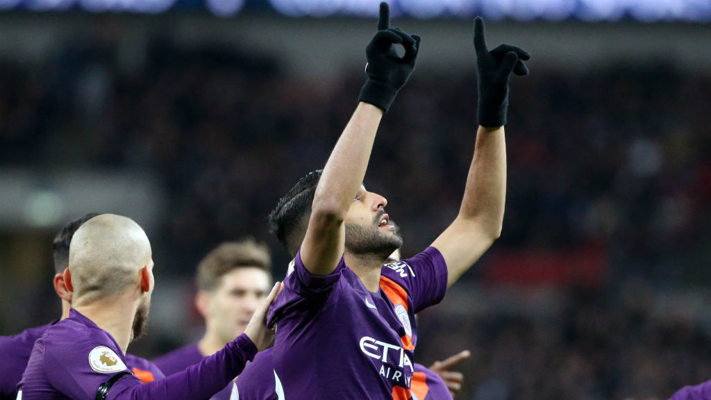 MAHREZ:  Riyad celebrates after his early goal.