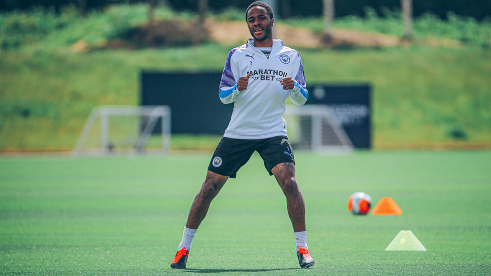 Latihan individu Sterling... Selamat datang kembali Raheem