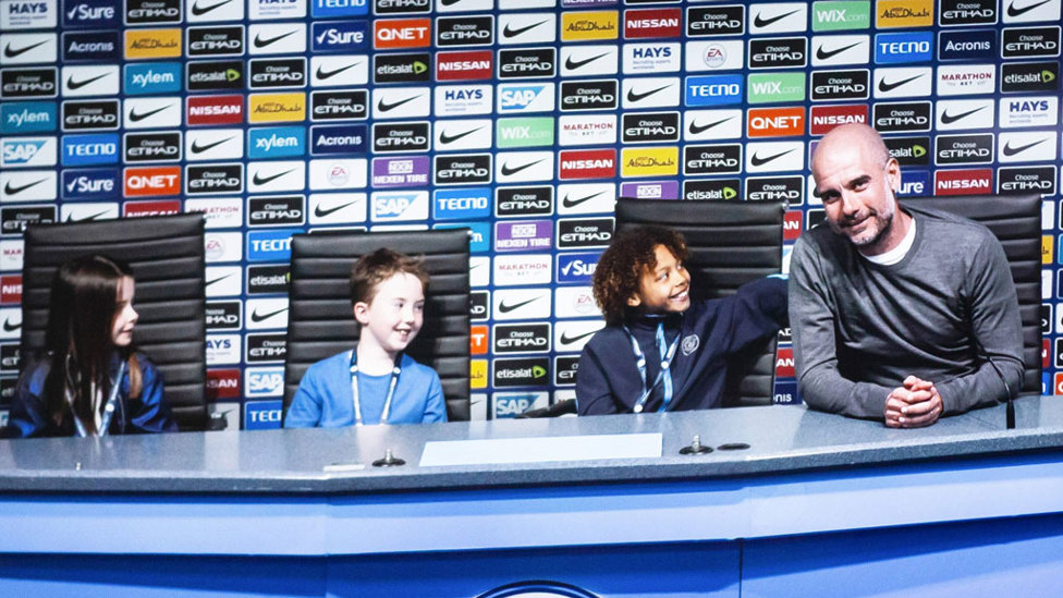 PEP TALK : Augmented reality allows fans to sit next to Pep Guardiola in a press conference