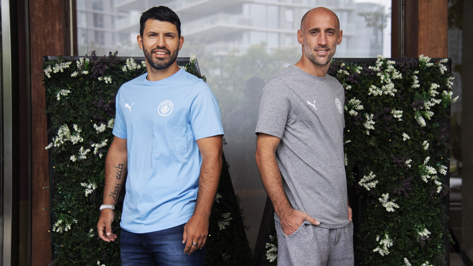 ¡Reunidos! Pablo Zabaleta y Sergio el 'Kun' Agüero.