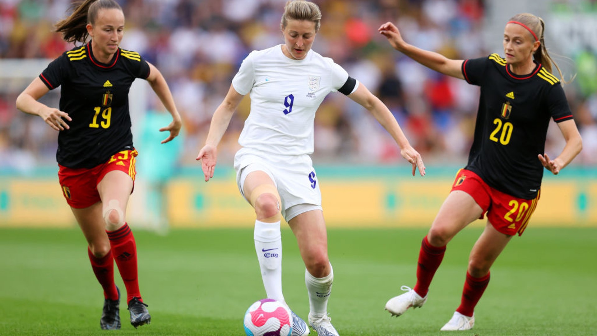 FORWARD MARCH: Ellen White takes the fight to Belgium