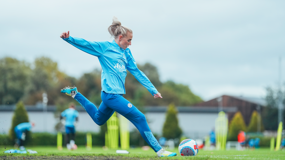 FIRING SQUAD: Alex Greenwood turns up the power.