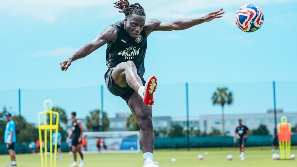 ACTION STATIONS: Jeremy Doku is a study in motion.