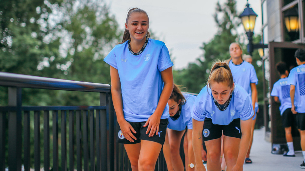 WORK HARD, PLAY HARD : Georgia Stanway has some fun