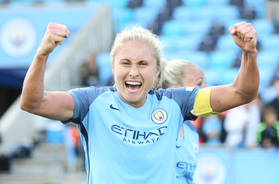 DEFENSIVE ROCK : Houghton celebrates another win in the 2016 season where City conceded just four goals.