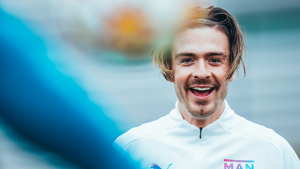 HAPPY JACK: And hopefully there will be more smiles come full time on Wednesday from Jack Grealish and the lads!