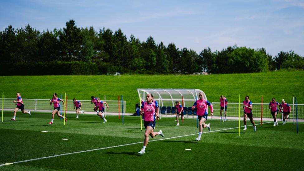 FULL SPEED AHEAD : The girls are put through their paces