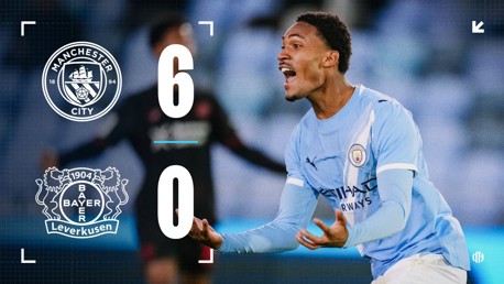 City Under-19s 6-0 Leverkusen Under-19s: 2-minute highlights