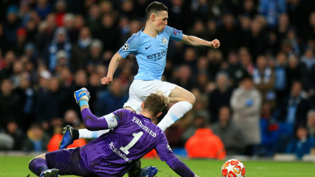 PHIL OF THE FUTURE: Youngster Phil Foden gets in on the act, rounding the 'keeper and slotting home!
