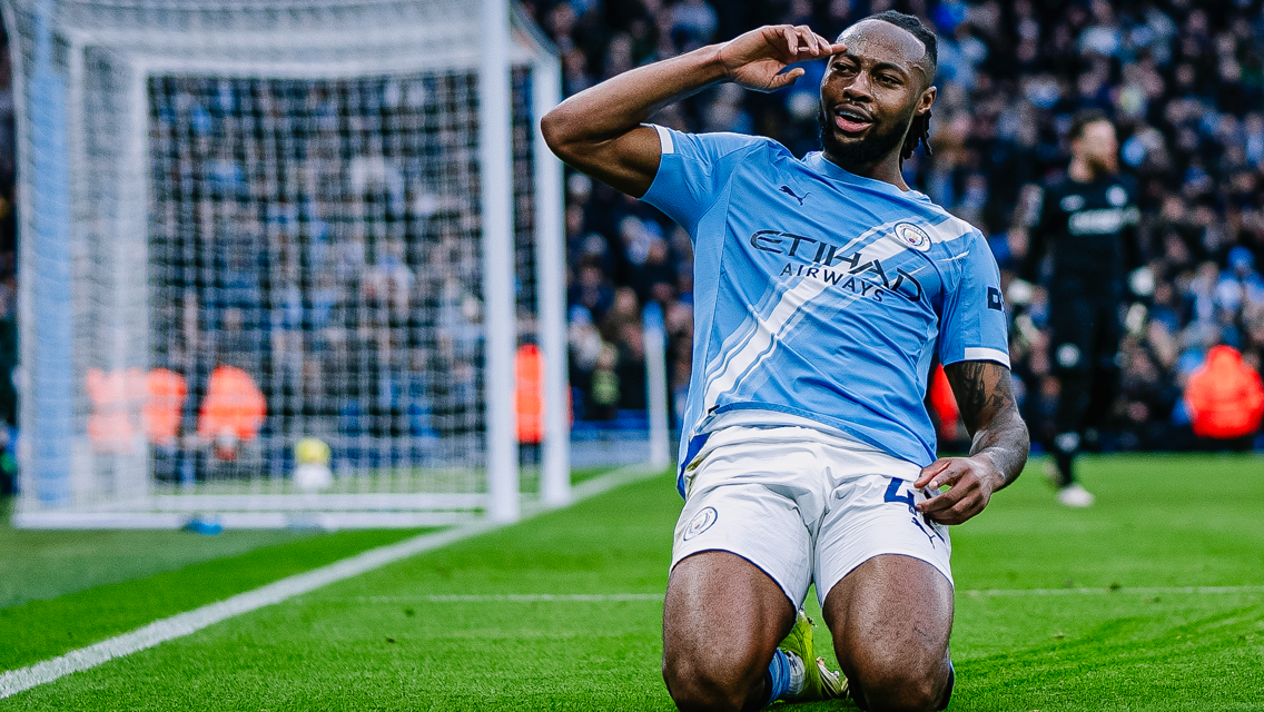 KNEE SLIDE: Semenyo enjoyed that!