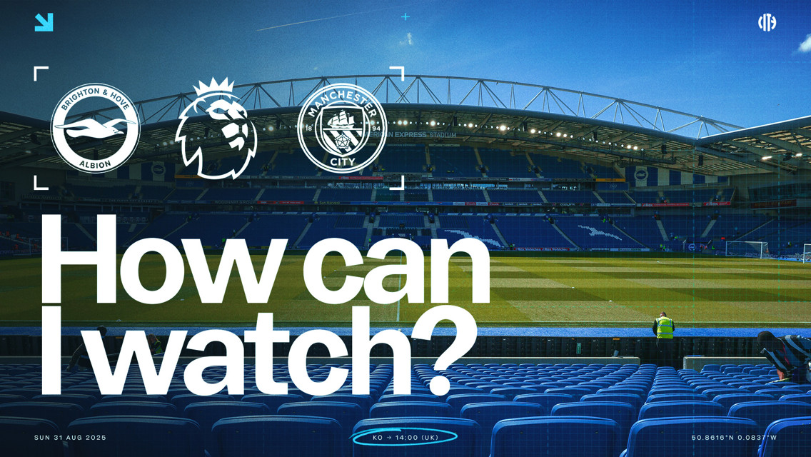 How can I watch Brighton v City on TV around the world?