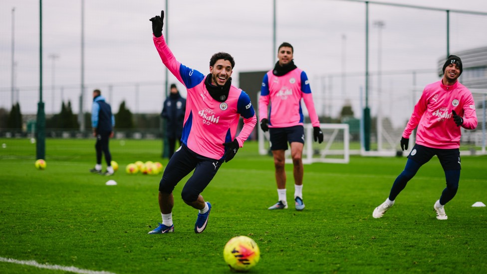 CELEBRATIONS : Omar Marmoush wheels away