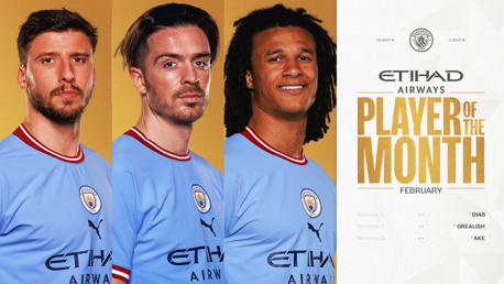 Etihad Player of the Month: February nominees revealed