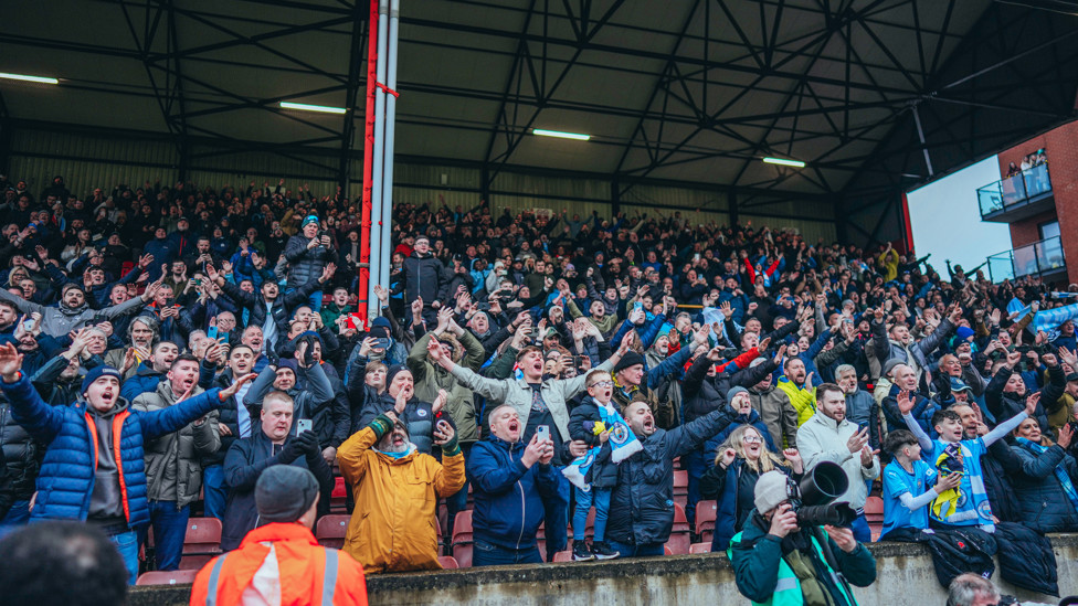 LOUD AND PROUD : Superb away support.