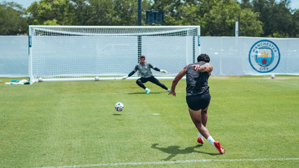 SHARP SHOOTER: Omar Marmoush fires in on goal.