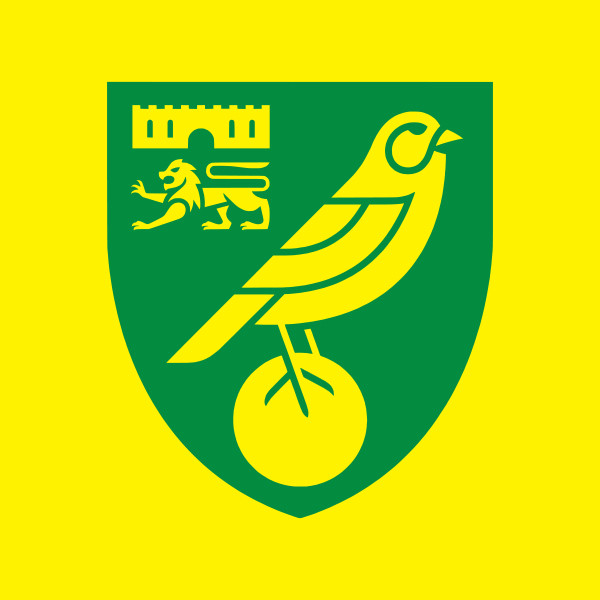 A green and yellow shield featuring a stylized bird perched on a ball with a castle and lion in the background.