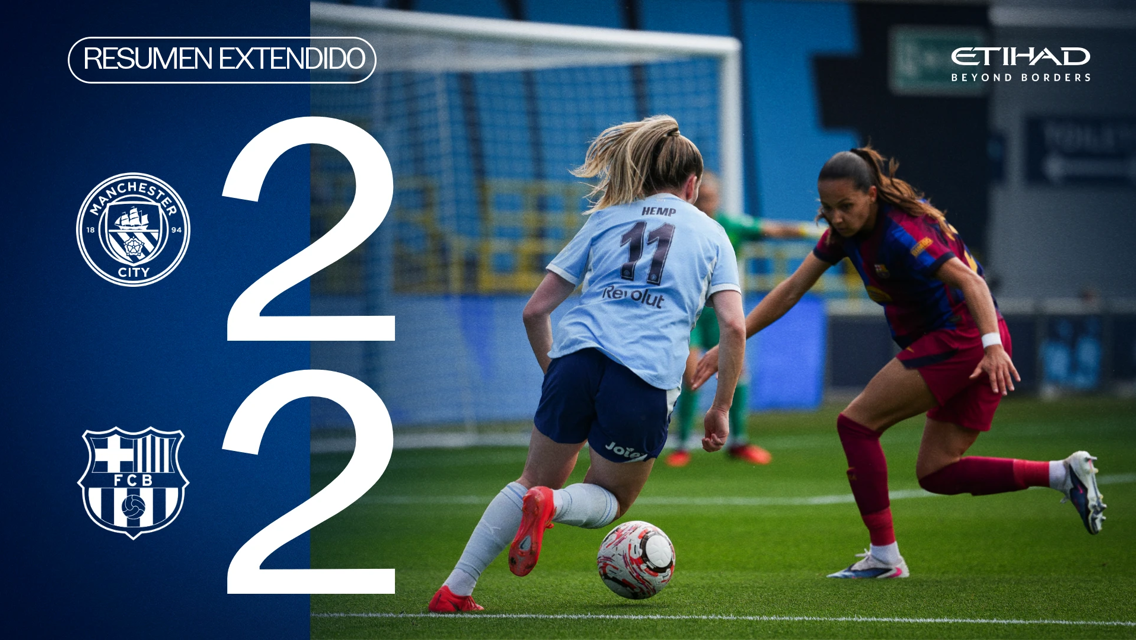 City 2-2 Barcelona: resumen 