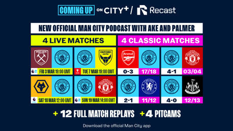 Coming up on CITY+ and Recast this March 