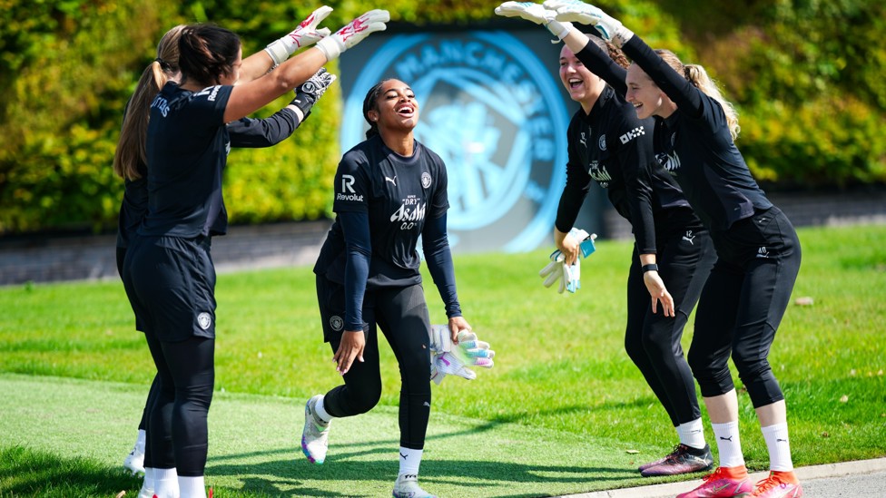 WINNER'S WELCOME : Khiara Keating gets a guard of honour after Euro success