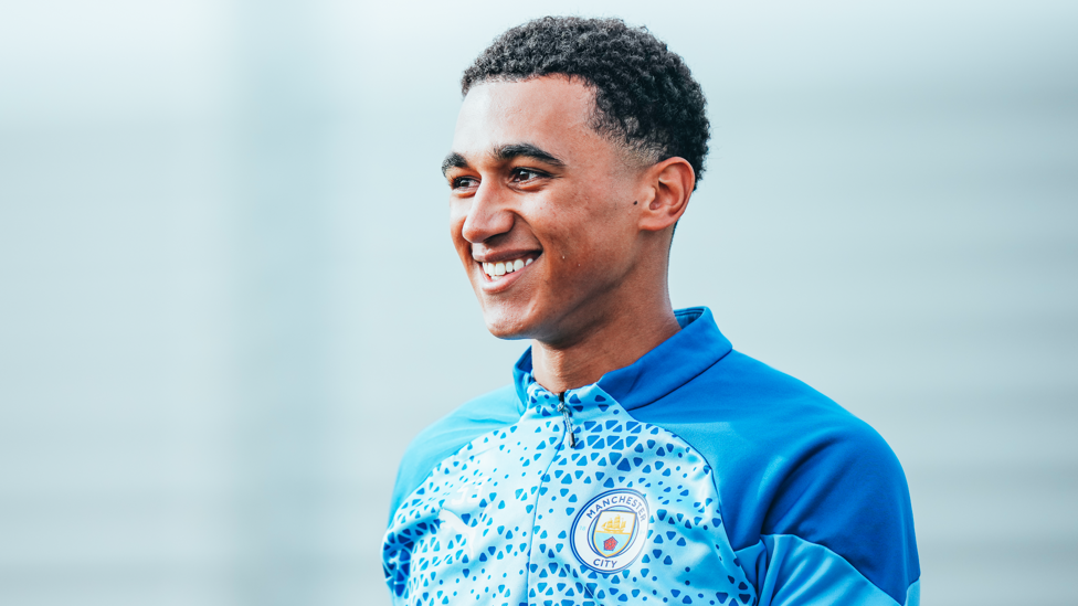 BUOYANT BLUE: Ezra Carrington's expression summed up the mood in the camp