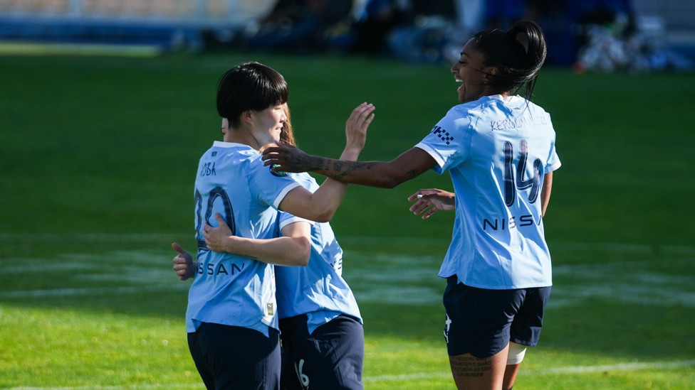 GET IN : Fujino celebrates her equaliser