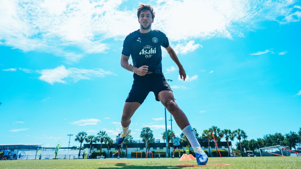 BIG STRIDES : Nico putting in the work