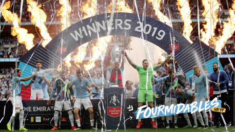 FOURMIDABLES: City have won all four major English trophies in one season.