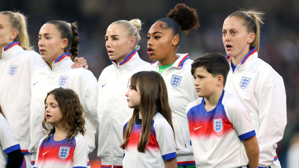 LINE-UP : England's starting XI, including Greenwood and Keating.
