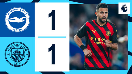 Brighton 1-1 City: resumen breve