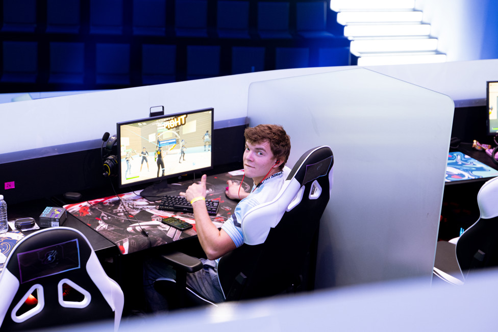 WARMING UP  : Skram getting in last-minute practice on the Gamers8 stage in 2022. 