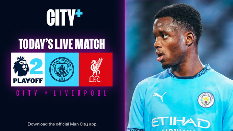 Watch City's PL2 play-off with Liverpool live for free this evening