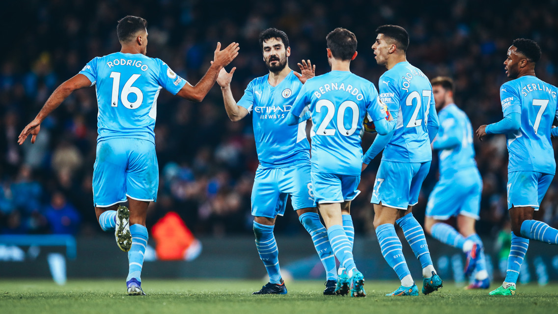 GUNDO-GOAL: Ilkay celebrates the leveller!
