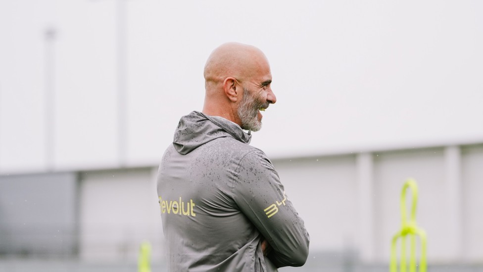 THE BOSS : Enzo Maresca watches on