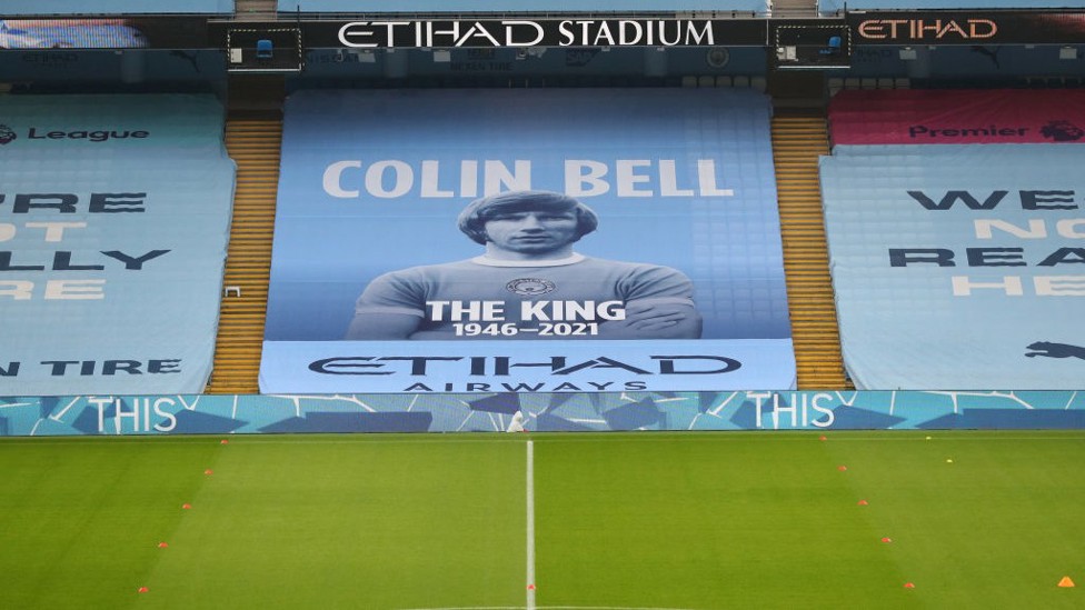 THE KING : Tributes were paid to the late, great Colin Bell in the first home game since his passing.
