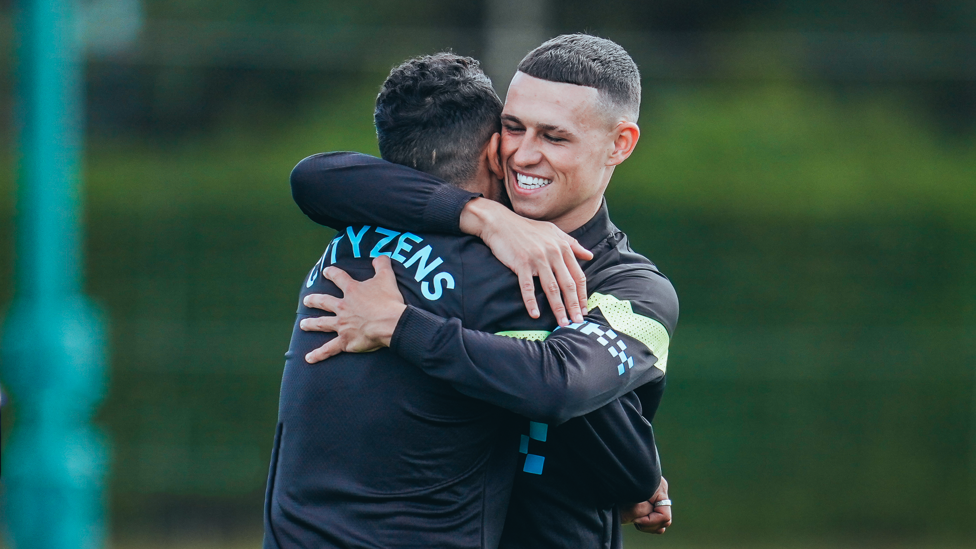 WING WONDERS : Foden and Mahrez embrace
