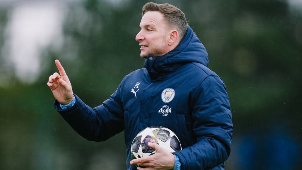 PEP TALK : Pep Lijnders gets his point across on the training fields