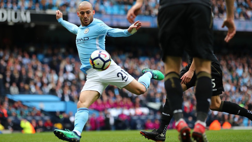 TECHNIQUE : David Silva fires City into an early lead against Swansea last season