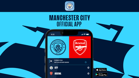 Acompanhe a cobertura de City x Arsenal em nosso app oficial