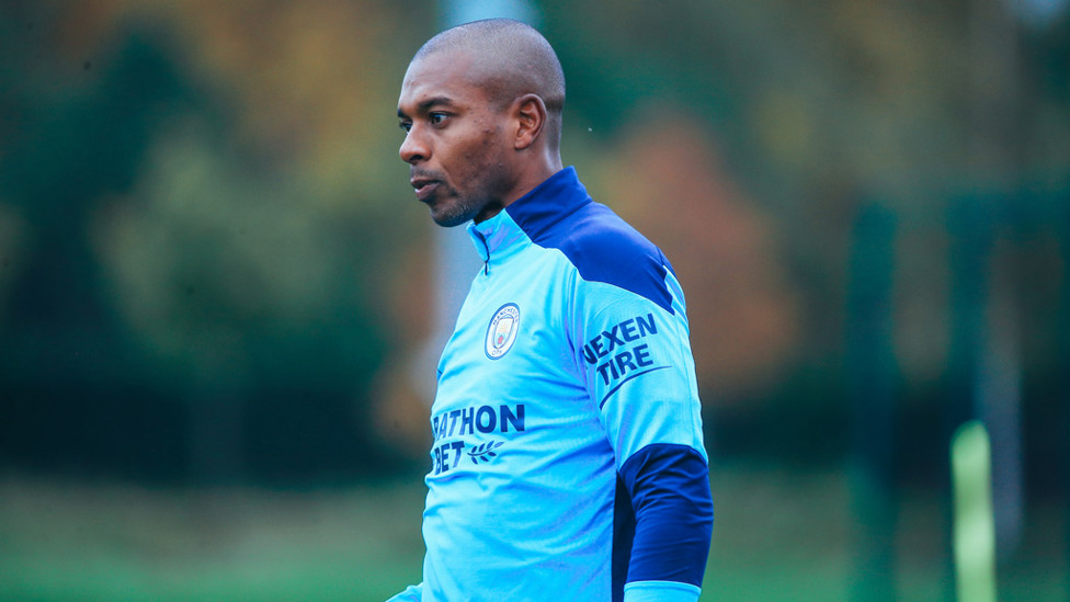 LEADING MAN: Skipper Fernandinho prepares for another training drill