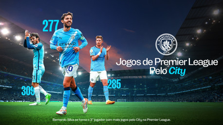 Bernardo se torna o 3º jogador com mais jogos pelo City na Premier League