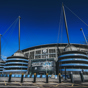 BLUE FOR YOU: Another stunning exterior shot of the Etihad